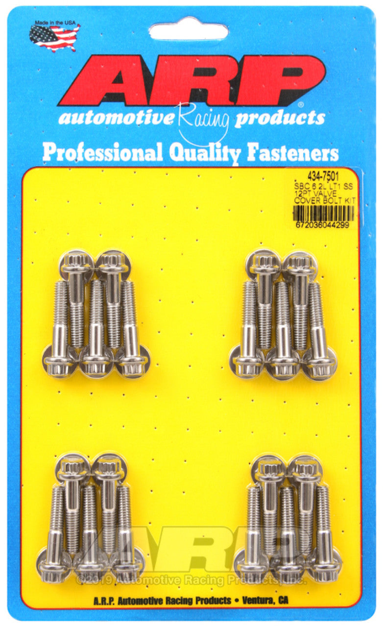 ARP Chevy LT1 6.2L Valve Cover 12pt Stainless Steel Bolt Kit - 434-7501