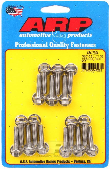 ARP Chevy LT1 6.2L Ignition Coil Hex Stainless Steel Bolt Kit - 434-2304