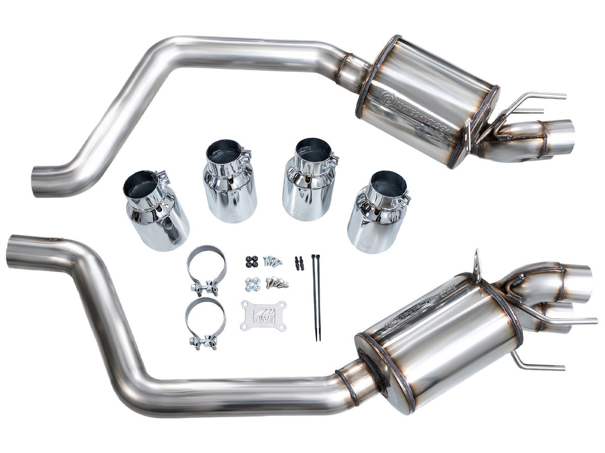 AWE Touring Edition Axleback Exhaust Chrome Tips (2006 - 2013 C6 Corvette Z06 / ZR1) 3015-42606