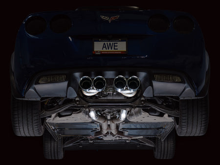 AWE Touring Edition Axleback Exhaust Chrome Tips (2006 - 2013 C6 Corvette Z06 / ZR1) 3015-42606