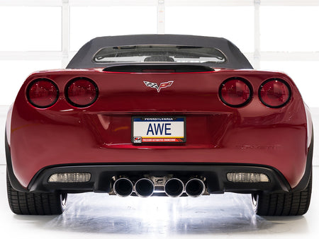 AWE Touring Edition Axleback Exhaust Chrome Tips (2009 - 2013 C6 Corvette 6.2L) 3015-42662