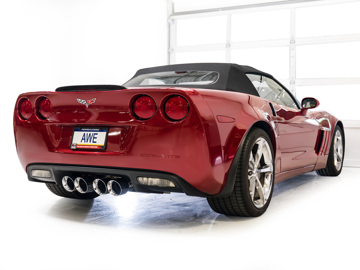 AWE Touring Edition Axleback Exhaust Chrome Tips (2009 - 2013 C6 Corvette 6.2L) 3015-42662