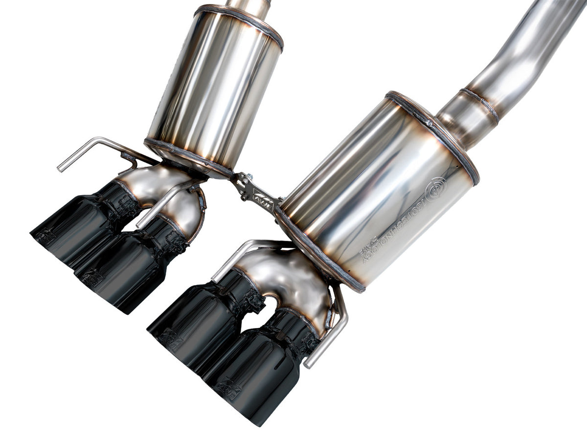 AWE Touring Edition Axleback Exhaust Black Tips (2006 - 2013 C6 Corvette Z06 / ZR1) 3015-43606