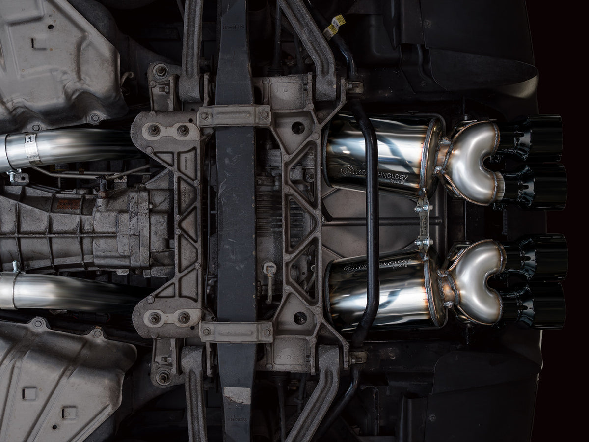 AWE Touring Edition Axleback Exhaust Black Tips (2006 - 2013 C6 Corvette Z06 / ZR1) 3015-43606