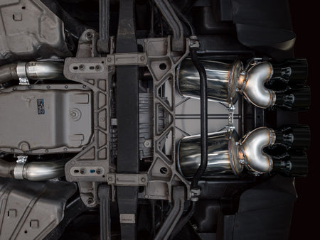 AWE Touring Edition Axleback Exhaust Black Tips (2005 - 2007 C6 Corvette 6.0L / 2008 6.0L) 3015-43660