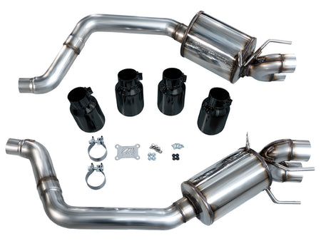 AWE Touring Edition Axleback Exhaust Black Tips (2009 - 2013 C6 Corvette 6.2L) 3015-43662