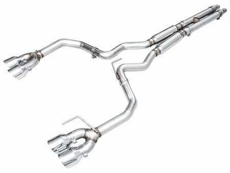 AWE Track Edition Catback Exhaust Quad Silver Tips (2024-2025 Dark Horse S650) 3020-42375