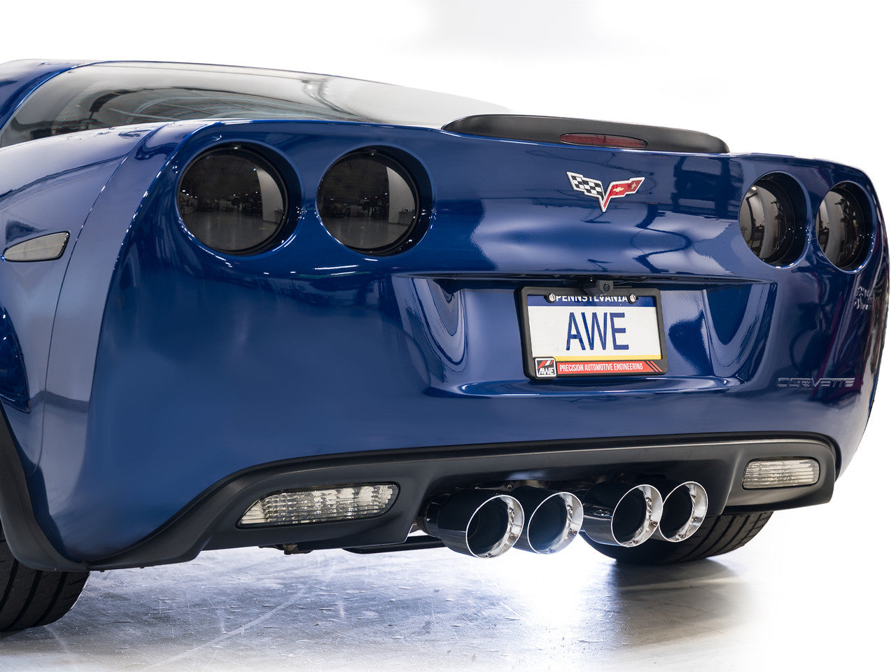 AWE Track Edition Axleback Exhaust Chrome Tips (2006 - 2013 C6 Corvette Z06 / ZR1) 3020-42606