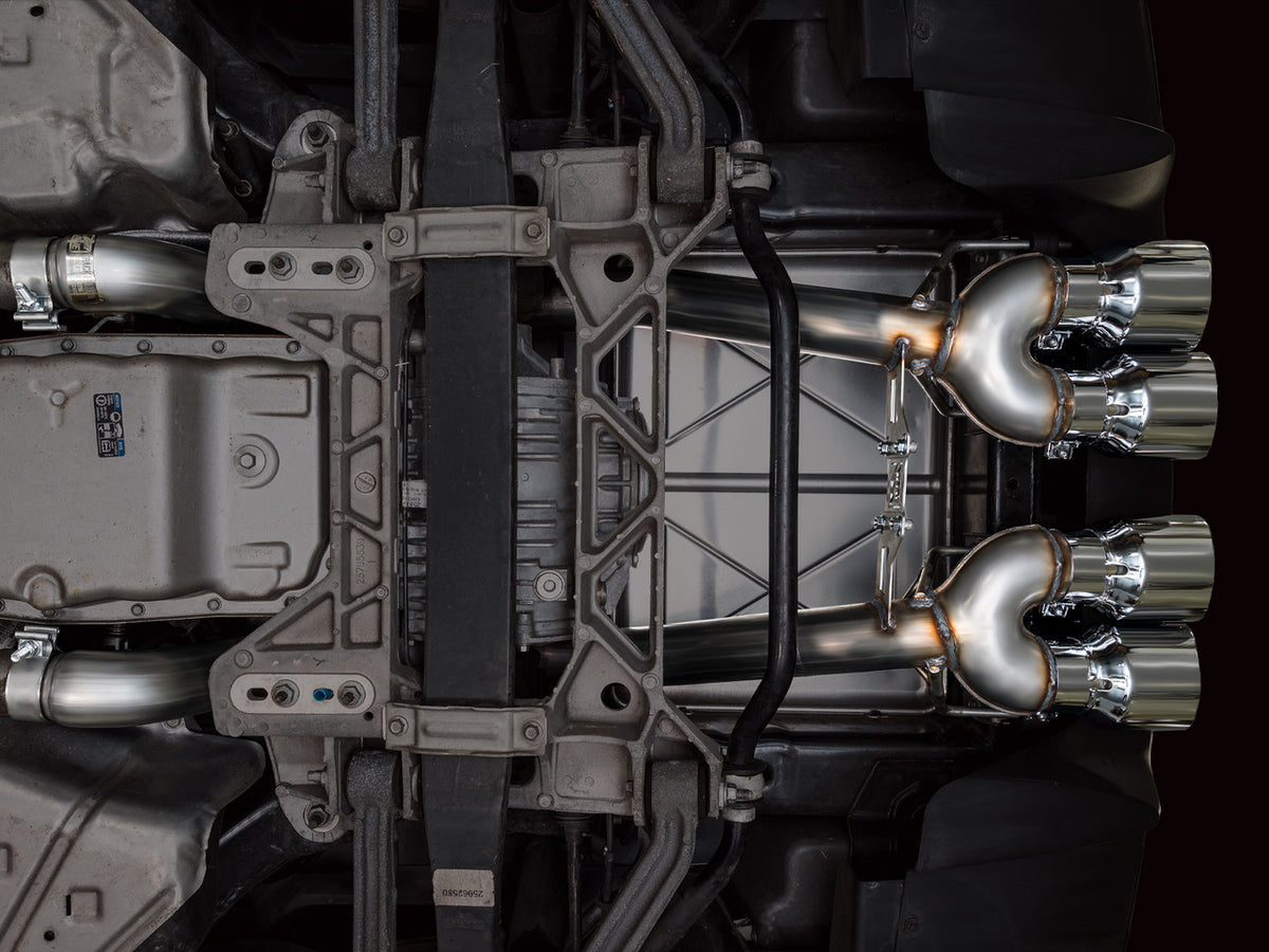 AWE Track Edition Axleback Exhaust Chrome Tips (2005 - 2007 C6 Corvette 6.0L / 2008 6.0L) 3020-42660