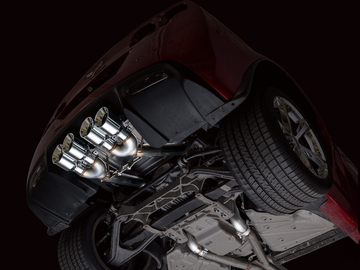 AWE Track Edition Axleback Exhaust Chrome Tips (2009 - 2013 C6 Corvette 6.2L) 3020-42662