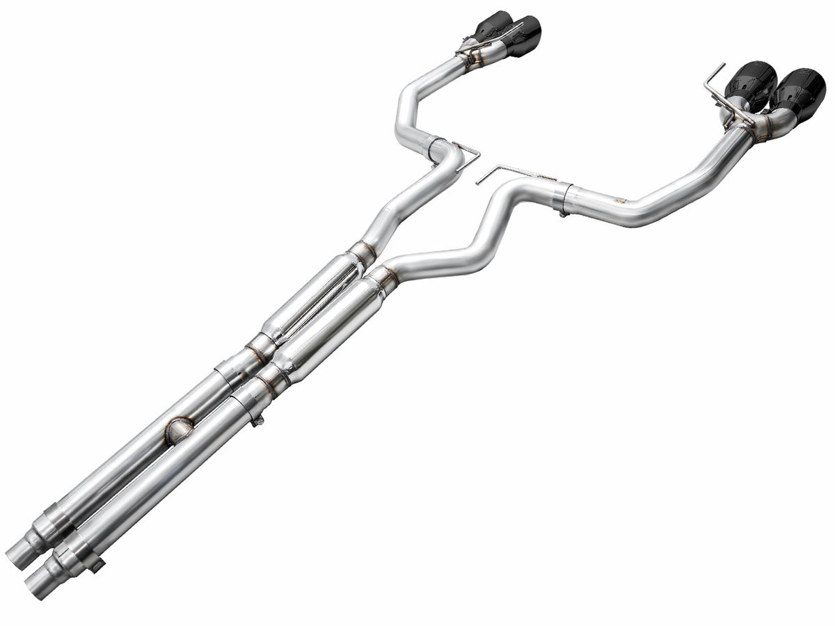 AWE Track Edition Catback Exhaust Quad Black Tips (2024-2025 Dark Horse S650) 3020-43375