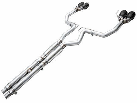 AWE Track Edition Catback Exhaust Quad Black Tips (2024-2025 Dark Horse S650) 3020-43375
