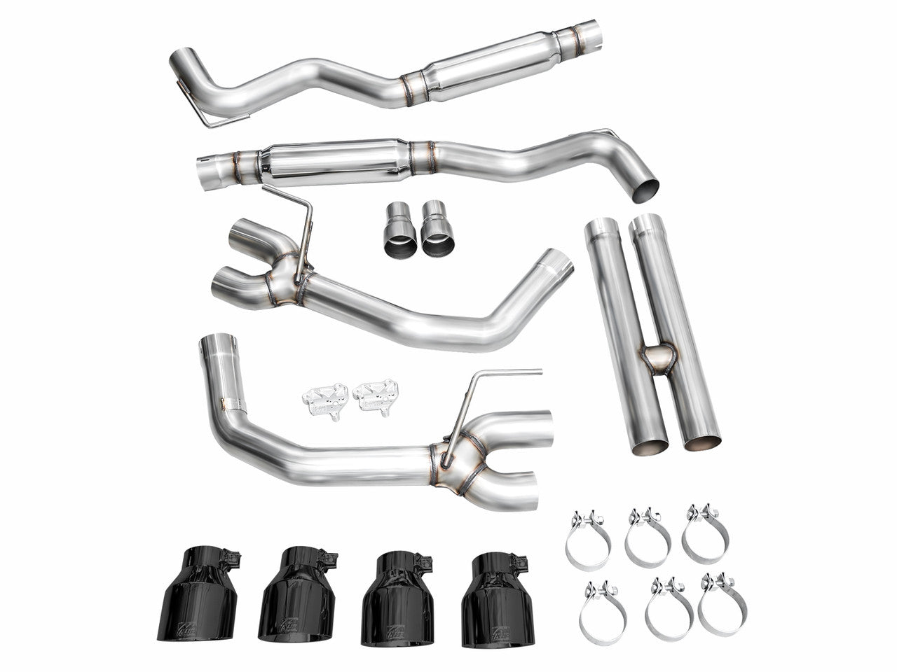AWE Track Edition Catback Exhaust Quad Black Tips (2024-2025 Dark Horse S650) 3020-43375
