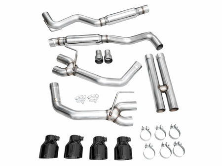 AWE Track Edition Catback Exhaust Quad Black Tips (2024-2025 Dark Horse S650) 3020-43375