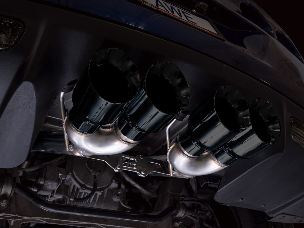 AWE Track Edition Axleback Exhaust Black Tips (2006 - 2013 C6 Corvette Z06 / ZR1) 3020-43606