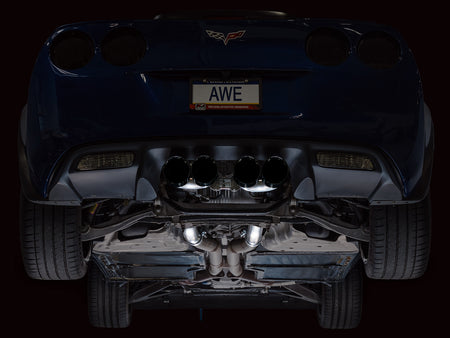 AWE Track Edition Axleback Exhaust Black Tips (2006 - 2013 C6 Corvette Z06 / ZR1) 3020-43606