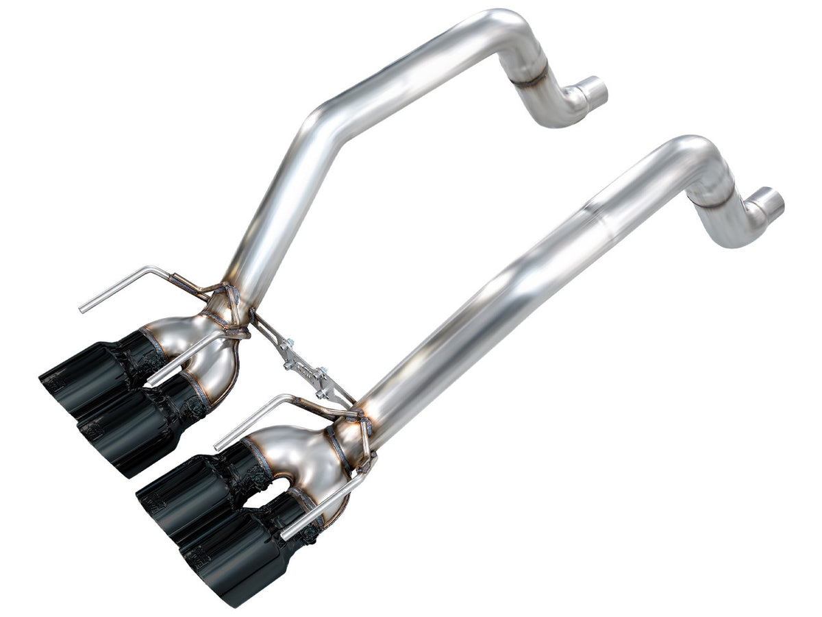 AWE Track Edition Axleback Exhaust Black Tips (2005 - 2007 C6 Corvette 6.0L / 2008 6.0L) 3020-43660