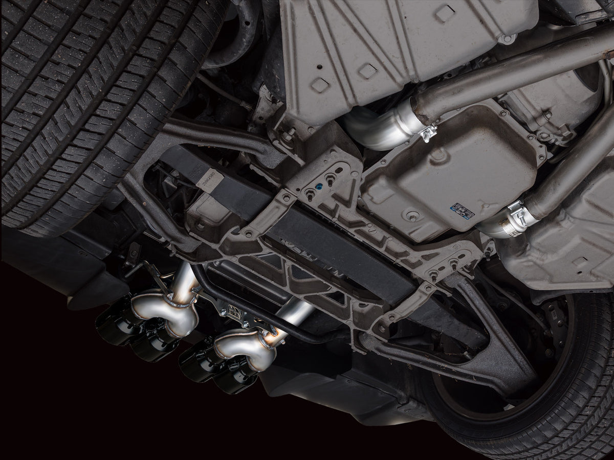 AWE Track Edition Axleback Exhaust Black Tips (2005 - 2007 C6 Corvette 6.0L / 2008 6.0L) 3020-43660
