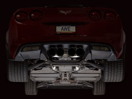 AWE Track Edition Axleback Exhaust Black Tips (2009 - 2013 C6 Corvette 6.2L) 3020-43662