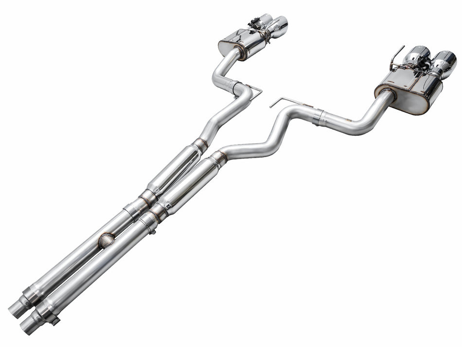 AWE Switchpath Catback Exhaust Quad Silver Tips (2024-2025 Dark Horse S650) 3025-42375