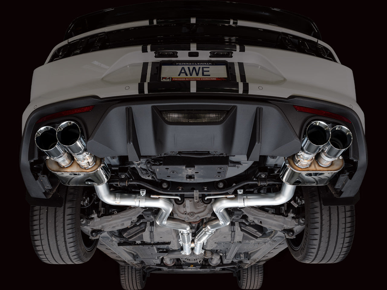 AWE Switchpath Exhaust Chrome Tips (2018 - 2023 Mustang GT) 3025-42550
