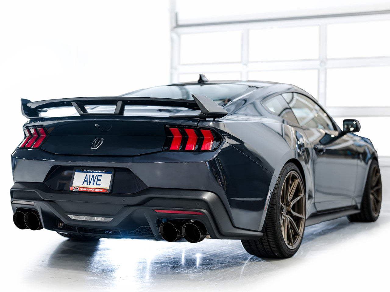 AWE Switchpath Catback Exhaust Quad Black Tips (2024-2025 Dark Horse S650) 3025-43375