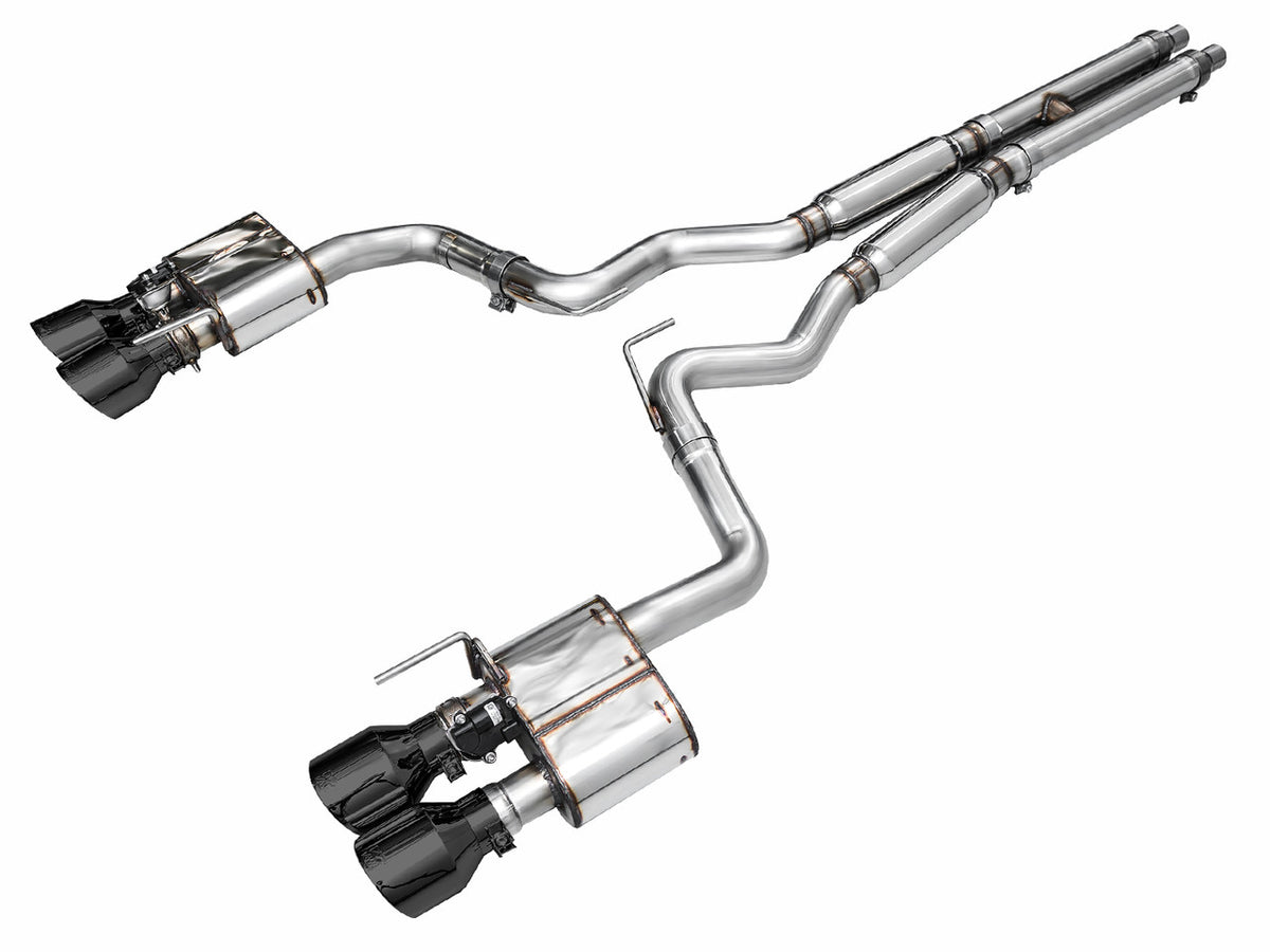 AWE Switchpath Catback Exhaust Quad Black Tips (2024-2025 Dark Horse S650) 3025-43375