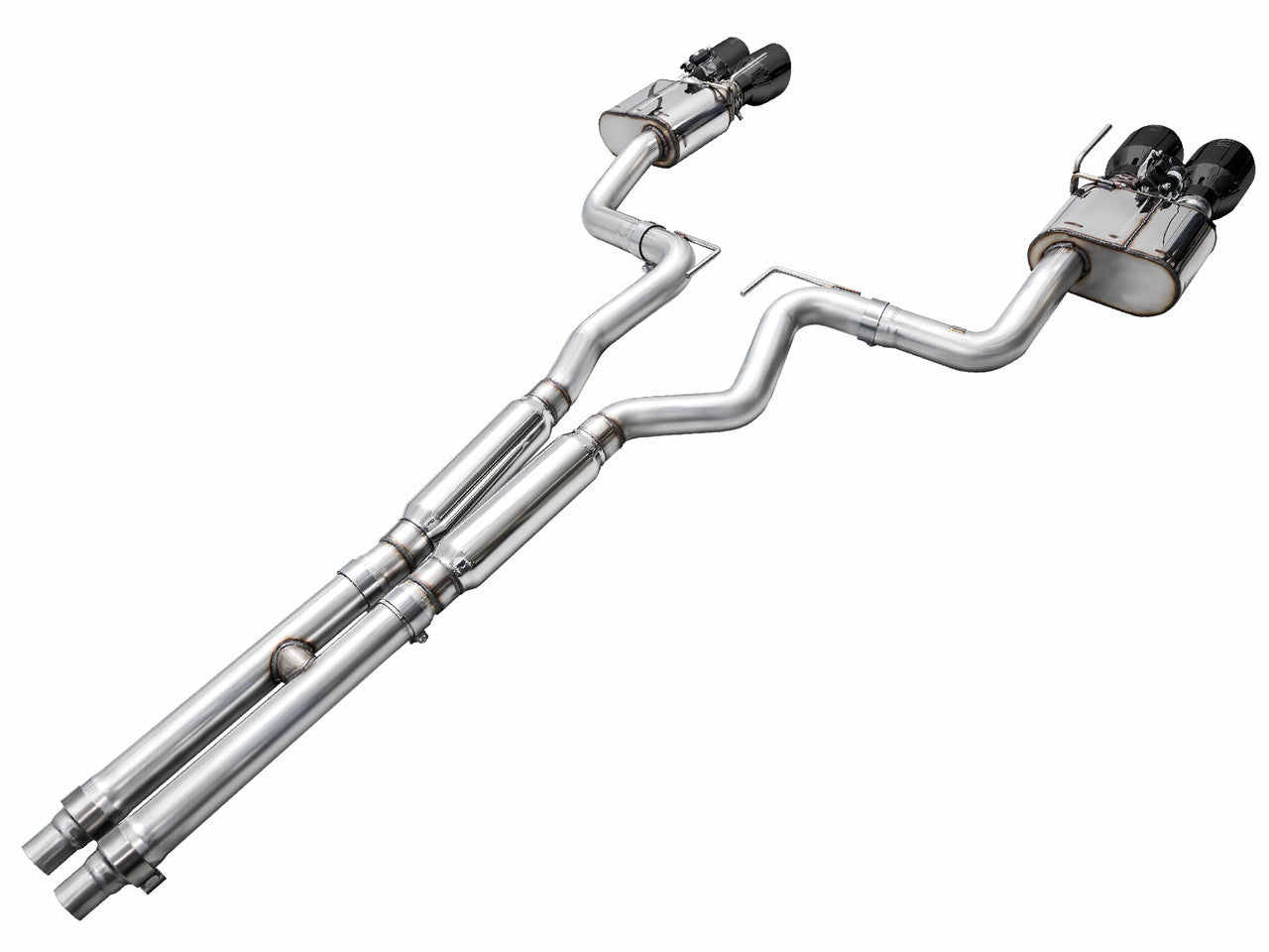 AWE Switchpath Catback Exhaust Quad Black Tips (2024-2025 Dark Horse S650) 3025-43375