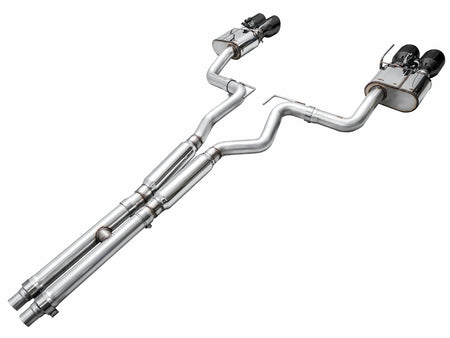 AWE Switchpath Catback Exhaust Quad Black Tips (2024-2025 Dark Horse S650) 3025-43375