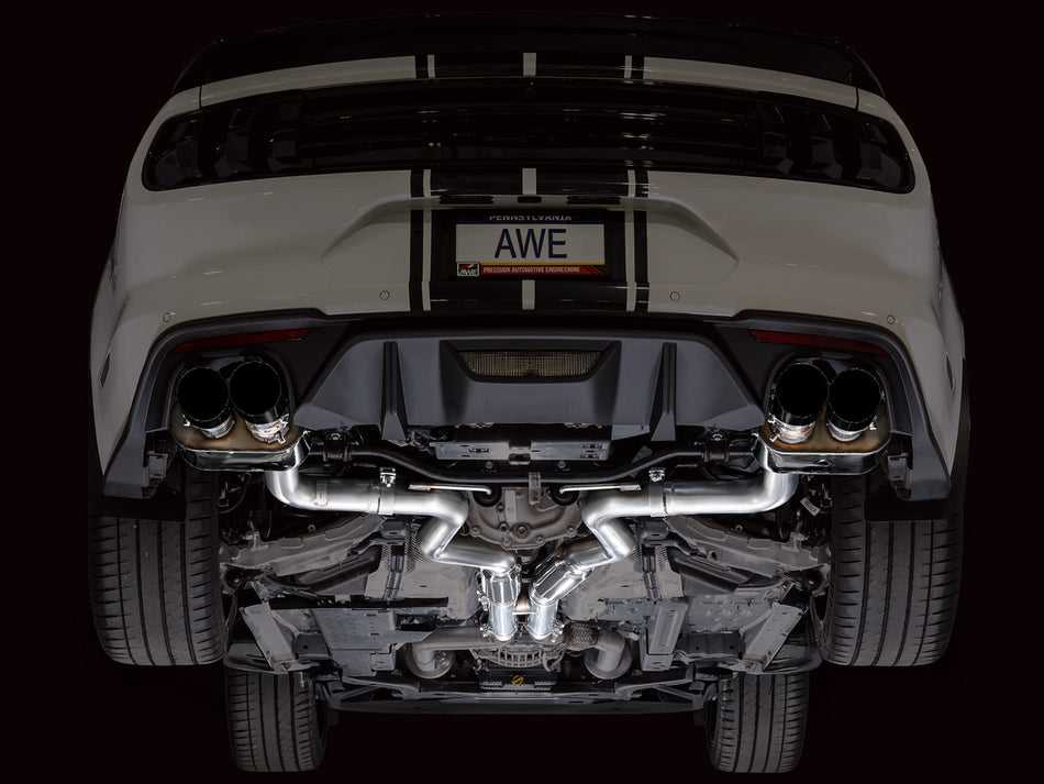 AWE Switchpath Exhaust Black Tips (2018 - 2023 Mustang GT) 3025-43550
