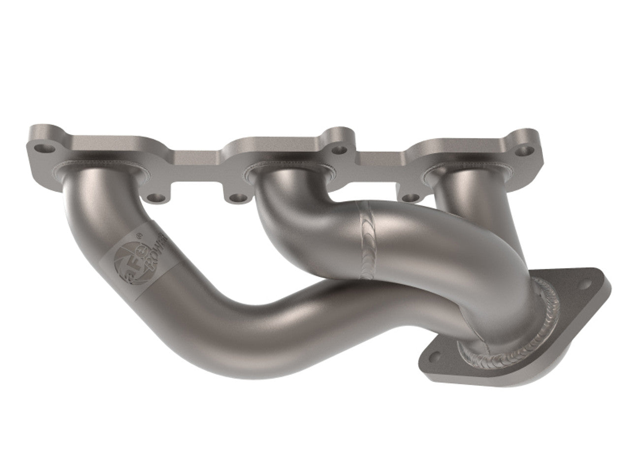 aFe Twisted Steel Shorty Header 11-17 Ford Mustang V6-3.7L - Titanium Coat Finish - 48-43031-T