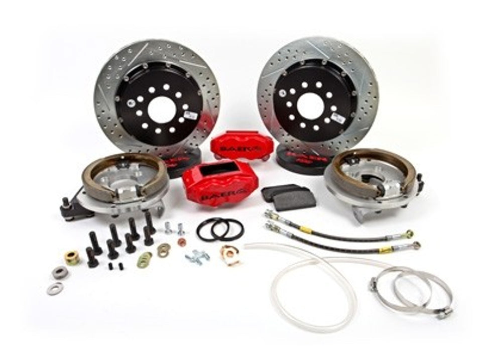 Baer Brakes 13" SS4+ Rear Brake System w/ Park Brake (1971 - 1976 GM Full Size Passenger Cars w/ OE 10/12 Bolt C-Clip Rear End) 4302479S