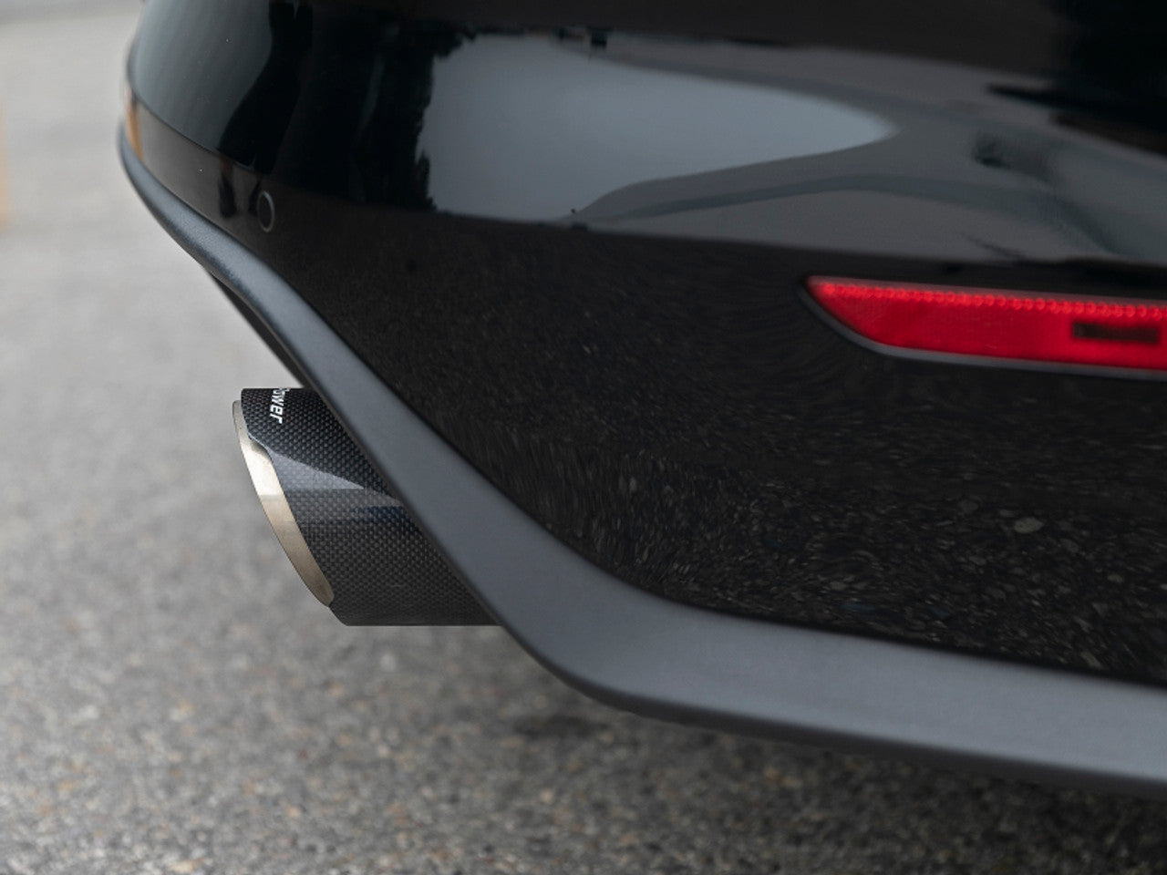 aFe MACH Force Xp SS Axle Back Exhaust System w/ Carbon Fiber Tips 15-17 Ford Mustang GT V8-5.0L - 49-43105-C