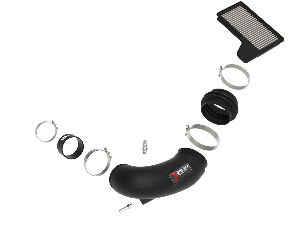 aFe Super Stock Induction System w/Pro Dry S Filter (2018-2023 Mustang GT) 55-10005D