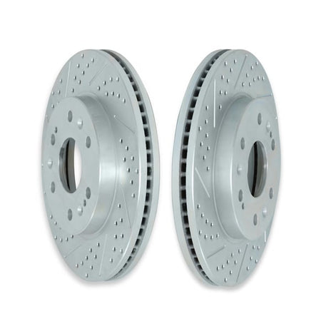 Baer Slotted Drilled Zinc-Plated Sport Front Rotor Pair (2005 - 2006 Chevrolet Silverado ) 55097-020