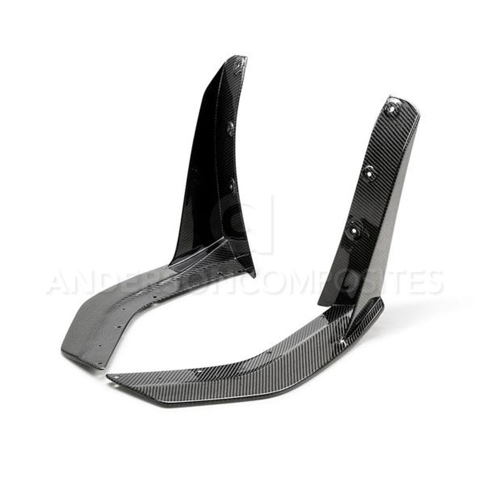 Anderson Composites Carbon Fiber Front Splitter Wickers (2020-2022 Shelby GT500) AC-FBC20FDMU500