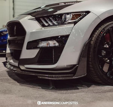 Anderson Composites Carbon Fiber Front Splitter Wickers (2020-2022 Shelby GT500) AC-FBC20FDMU500