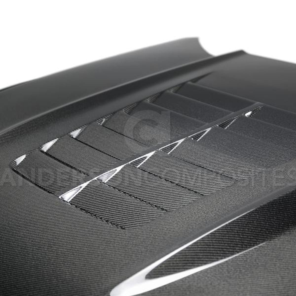 Anderson Composites Carbon Fiber Double Sided Hood Type GT5 (15-17 Mustang) AC-HD15FDMU-GT5-DS