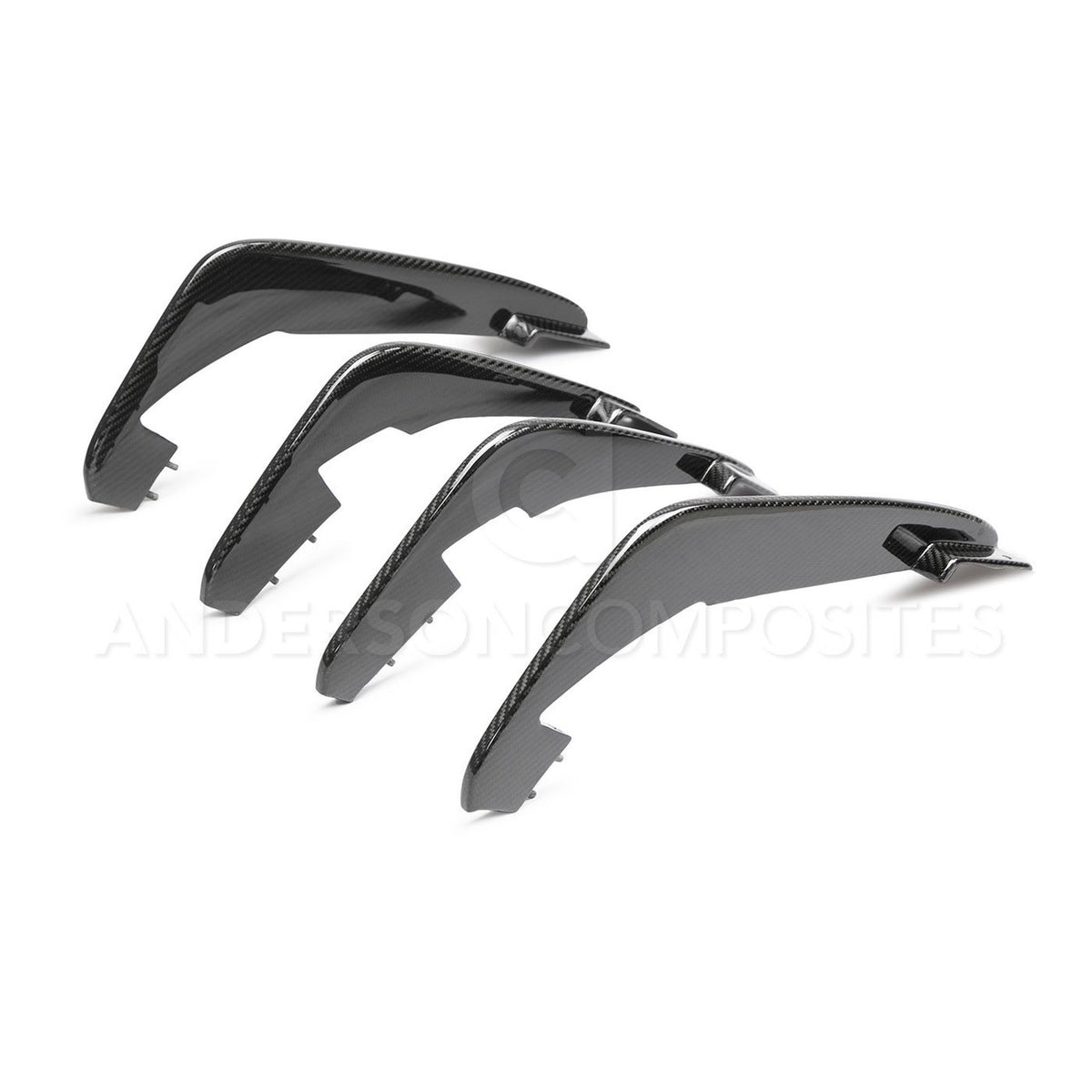 Anderson Composites Carbon Fiber Rear Diffuser Fins (2020-2021 Corvette C8) AC-RDF20CHC8