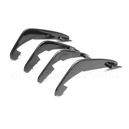 Anderson Composites Carbon Fiber Rear Diffuser Fins (2020-2021 Corvette C8) AC-RDF20CHC8