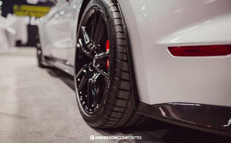 Anderson Composites Carbon Fiber Rear Splash Guards Pair (2020-2022 Shelby GT500) AC-RMG20FDMU500