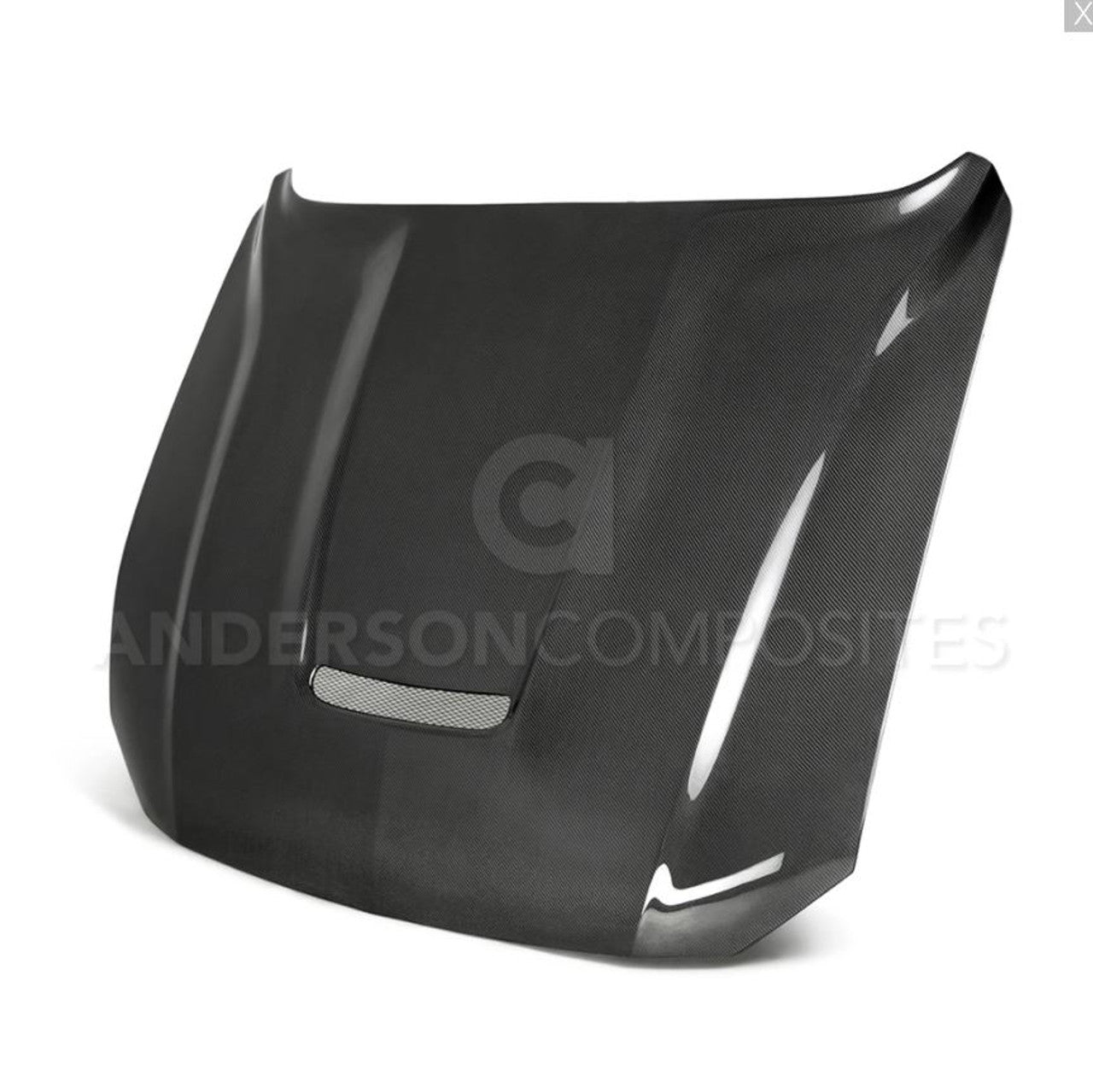 Anderson Composites Double Sided Type-GR Carbon Fiber Hood (2018-2023 Mustang) AC-HD18FDMU-GR-DS