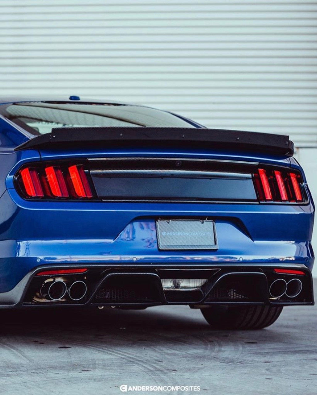 Anderson Composites Carbon Fiber Track Pack Style Spoiler Adjustable (2015-2023 Mustang) AC-RS15FDMU-ST