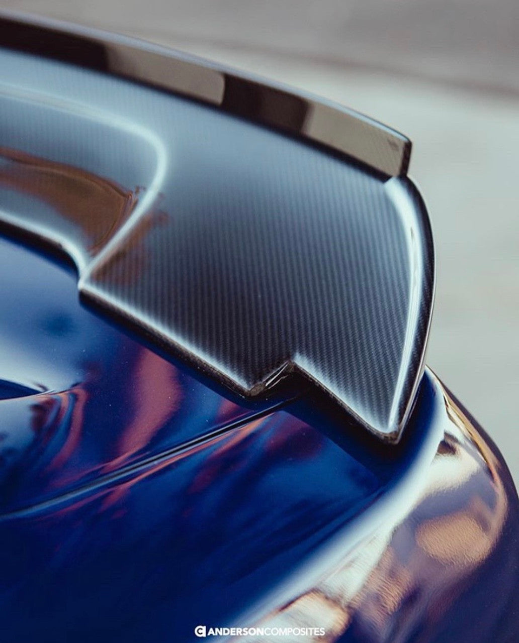 Anderson Composites Carbon Fiber Track Pack Style Spoiler Adjustable (2015-2023 Mustang) AC-RS15FDMU-ST