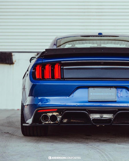 Anderson Composites Carbon Fiber Track Pack Style Spoiler Adjustable (2015-2023 Mustang) AC-RS15FDMU-ST
