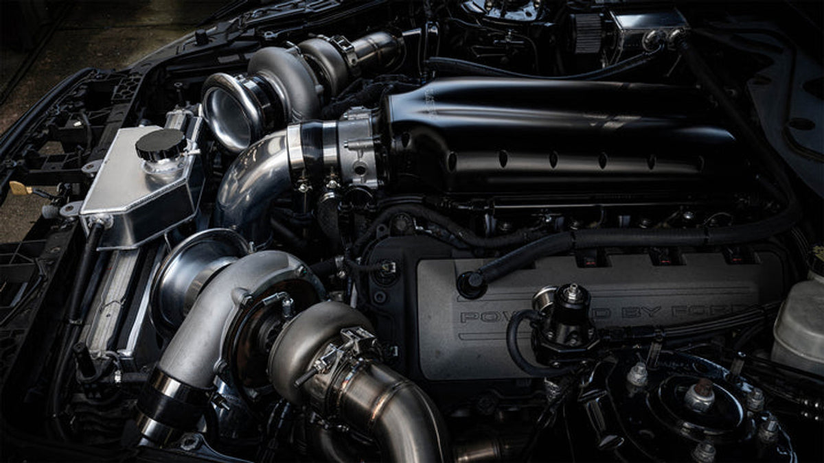 AldoWelds Race Top Mount Twin Turbo Kit (2015-2023 Mustang)