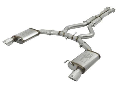 aFe 3" Catback Exhaust Mach Force XP Polished Tips Sport (15-18 Mustang GT/V6) 49-33087-P