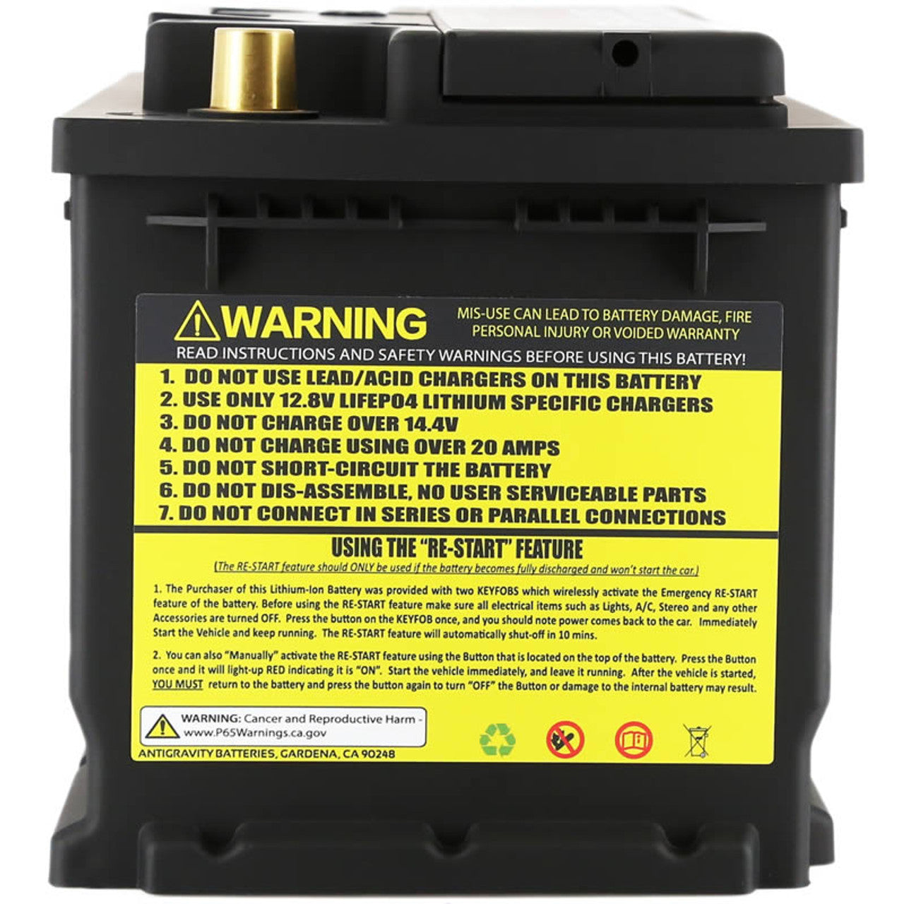 Antigravity H6/Group 48 16V Race Car Battery 60Ah AG-H6-30-16