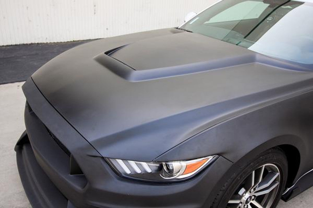 Anderson Composites Fiberglass Hood GT350 Style (15-17 Mustang) AC-HD15FDMU-GR-GF