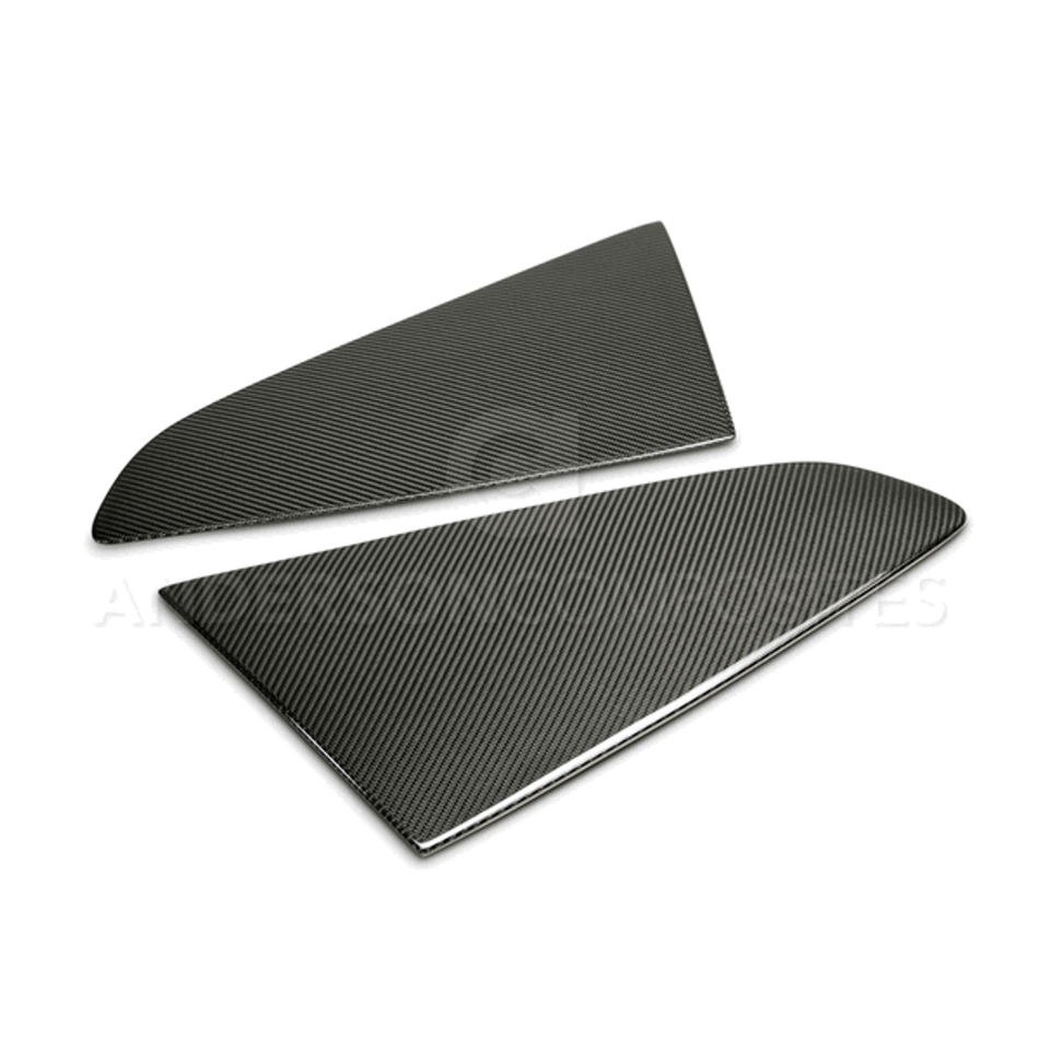 Anderson Composites Carbon Fiber Flat Side Window Louvers (2015-2023 Mustang) AC-WL15FDMU-F